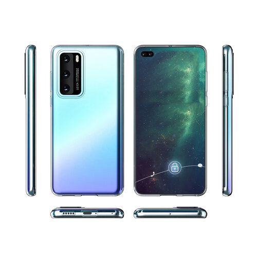 Huawei P40 Transparent Back cover case - Silicone