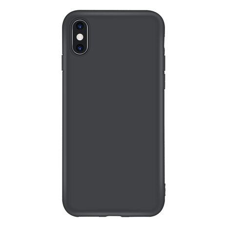 Apple iPhone X-Xs zwart Backcover hoesje - silicone