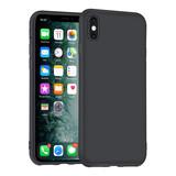 Apple iPhone X-Xs zwart Backcover hoesje - silicone
