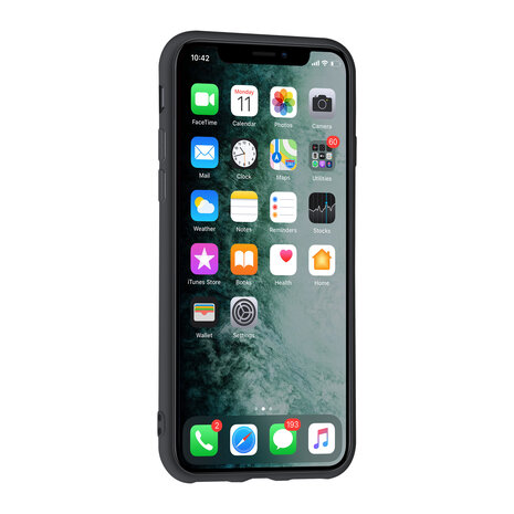Apple iPhone X-Xs zwart Backcover hoesje - silicone