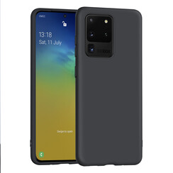 Samsung Galaxy S20 Ultra Backcover hoesje - Zwart - Silicone