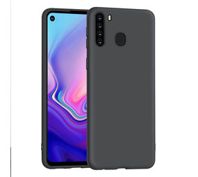 Samsung Galaxy A21 zwart Backcover hoesje - silicone