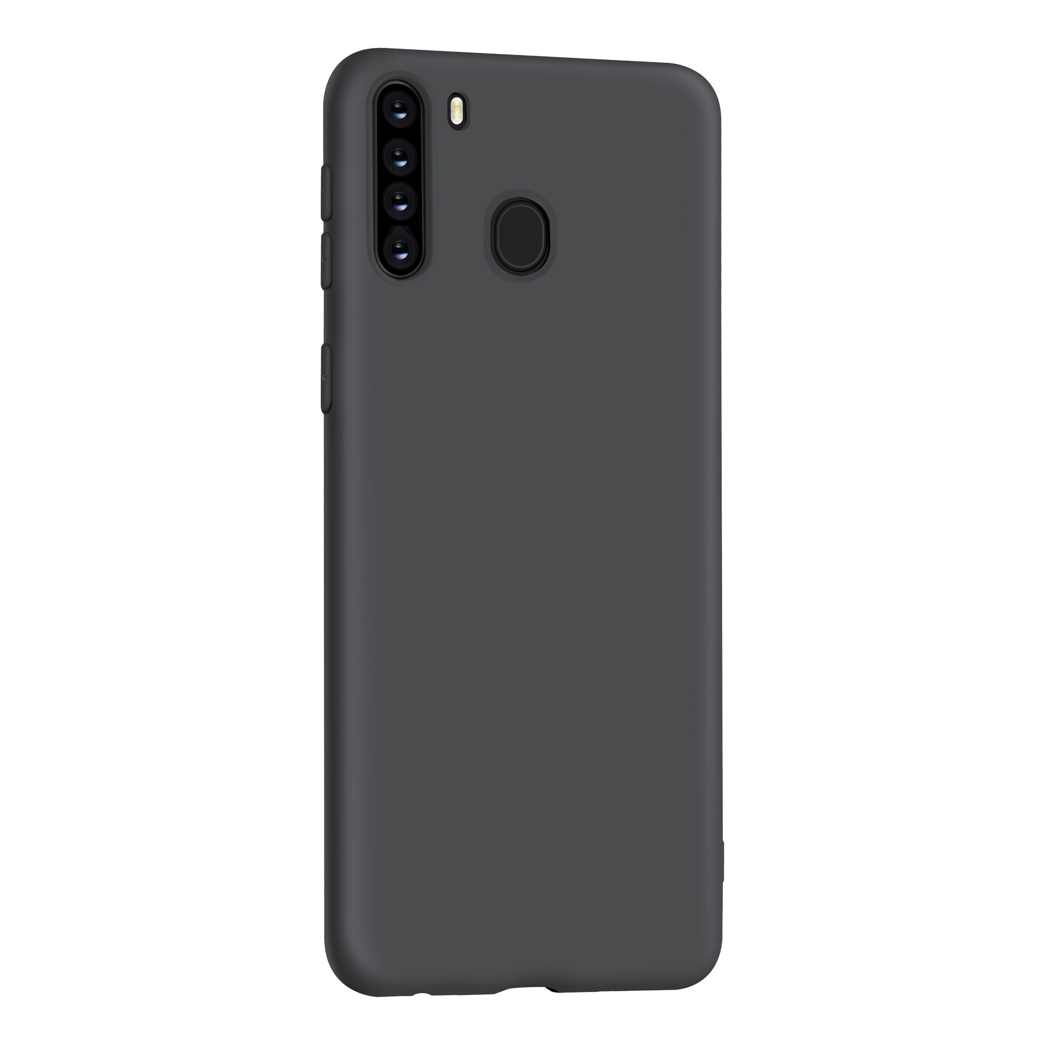 Samsung Galaxy A21 zwart Backcover hoesje - silicone, foto 3 van 5