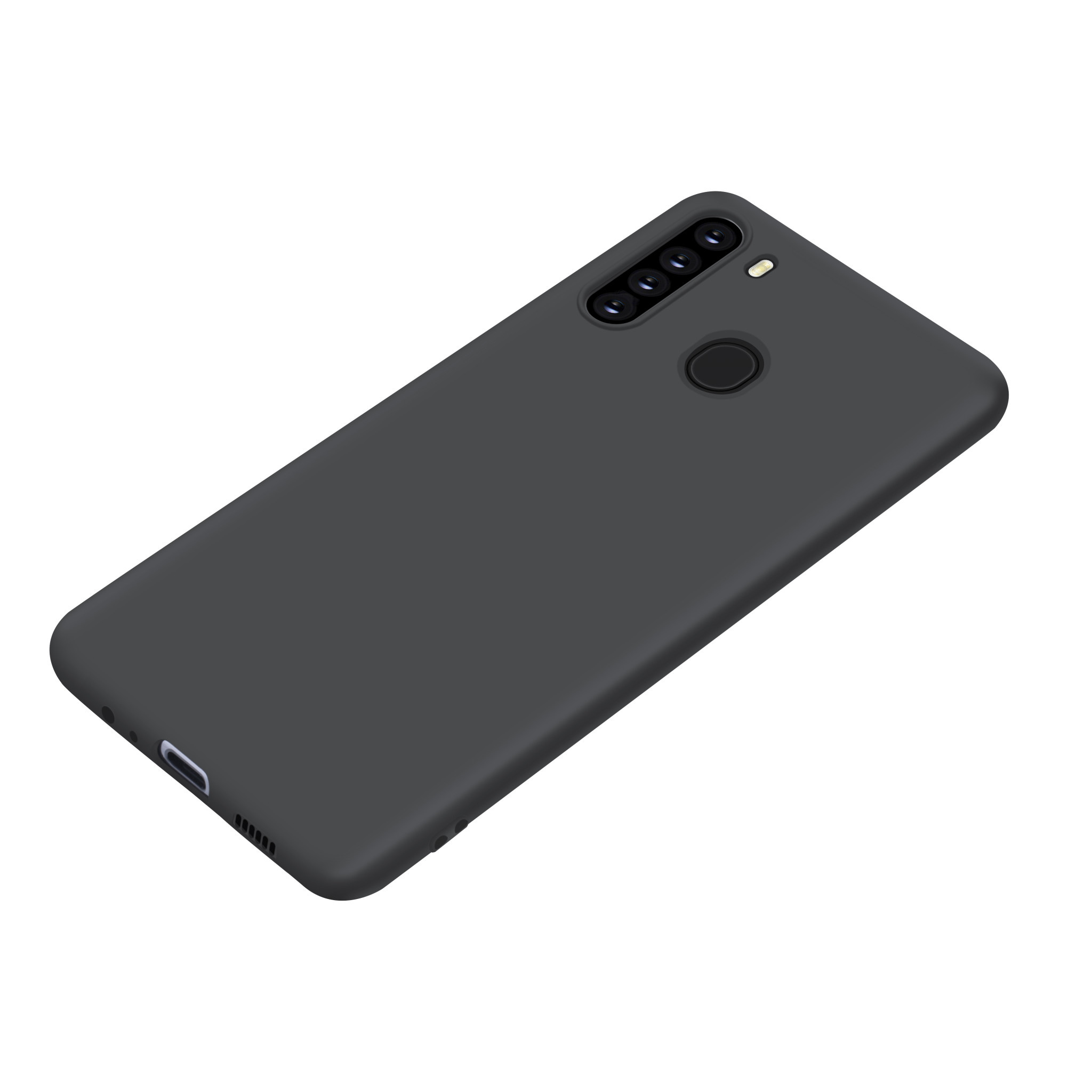 Samsung Galaxy A21 zwart Backcover hoesje - silicone, foto 4 van 5