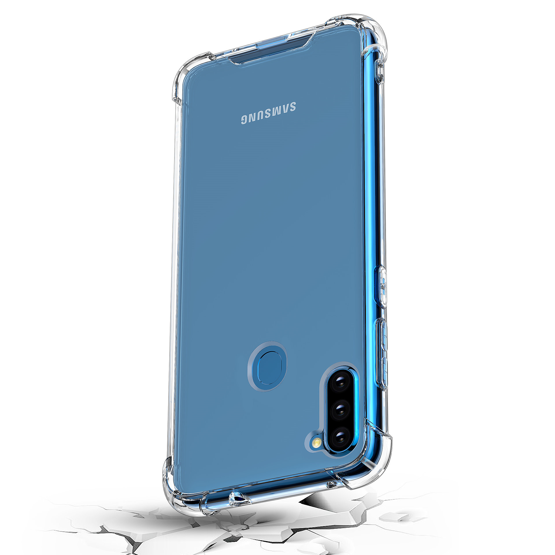 Samsung Galaxy A11 Transparant Backcover hoesje - silicone, foto 4 van 5