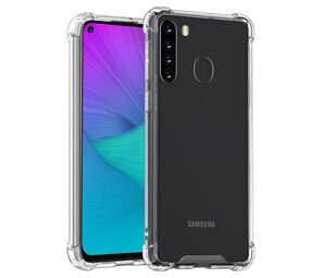 Samsung Galaxy A21 Transparent Back-Cover hul - shockproof - silicone Samsung Galaxy A21 Transparent Back-Cover hul - shockproof - silicone