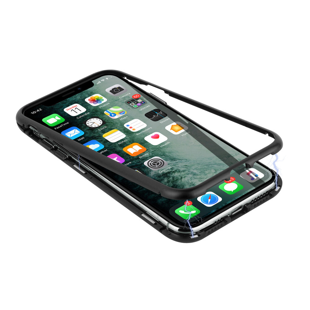 Apple iPhone 11 Pro zwart Backcover hoesje - Glas en metaal Apple iPhone 11 Pro zwart Backcover hoesje - Glas en metaal