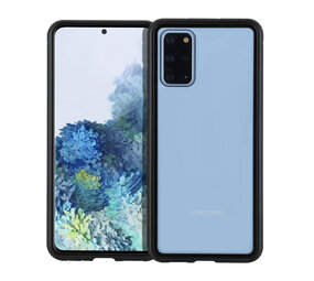 Samsung Galaxy S20 Plus zwart Backcover hoesje - Glas en metaal Samsung Galaxy S20 Plus zwart Backcover hoesje - Glas en metaal