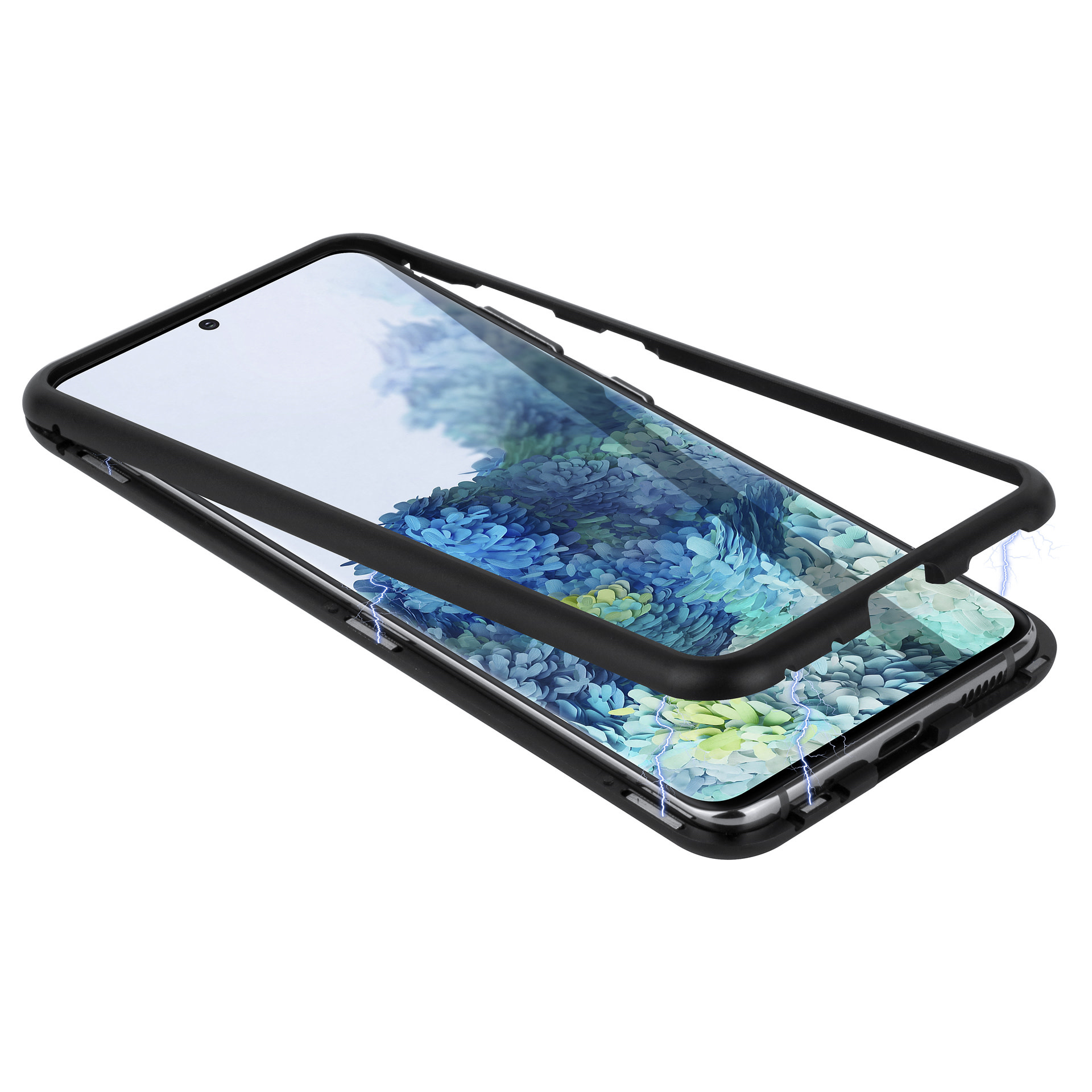 Samsung Galaxy S20 Plus zwart Backcover hoesje - Glas en metaal, foto 3 van 6