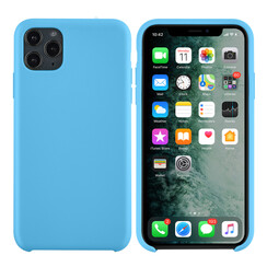 Apple iPhone 11 Pro Max Bleu clair Back cover coque - Silicone