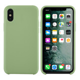 Apple iPhone X-Xs Vert clair Back cover coque - Silicone Apple iPhone X-Xs Vert clair Back cover coque - Silicone
