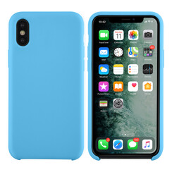 Apple iPhone X-Xs Hellblau Back-Cover hul - Silikon
