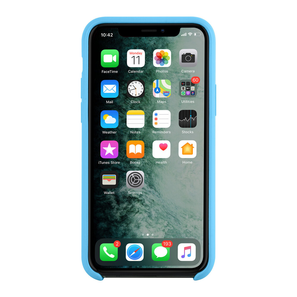 Apple iPhone X-Xs Light Blue Back cover case - Silicone Apple iPhone X-Xs Light Blue Back cover case - Silicone