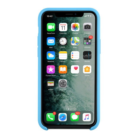 Apple iPhone X-Xs Light Blue Back cover case - Silicone Apple iPhone X-Xs Light Blue Back cover case - Silicone