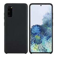 Samsung Galaxy S20 Backcover hoesje Zwart - silicone