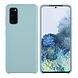 Samsung Galaxy S20 Lichtblauw Backcover hoesje - silicone Samsung Galaxy S20 Lichtblauw Backcover hoesje - silicone