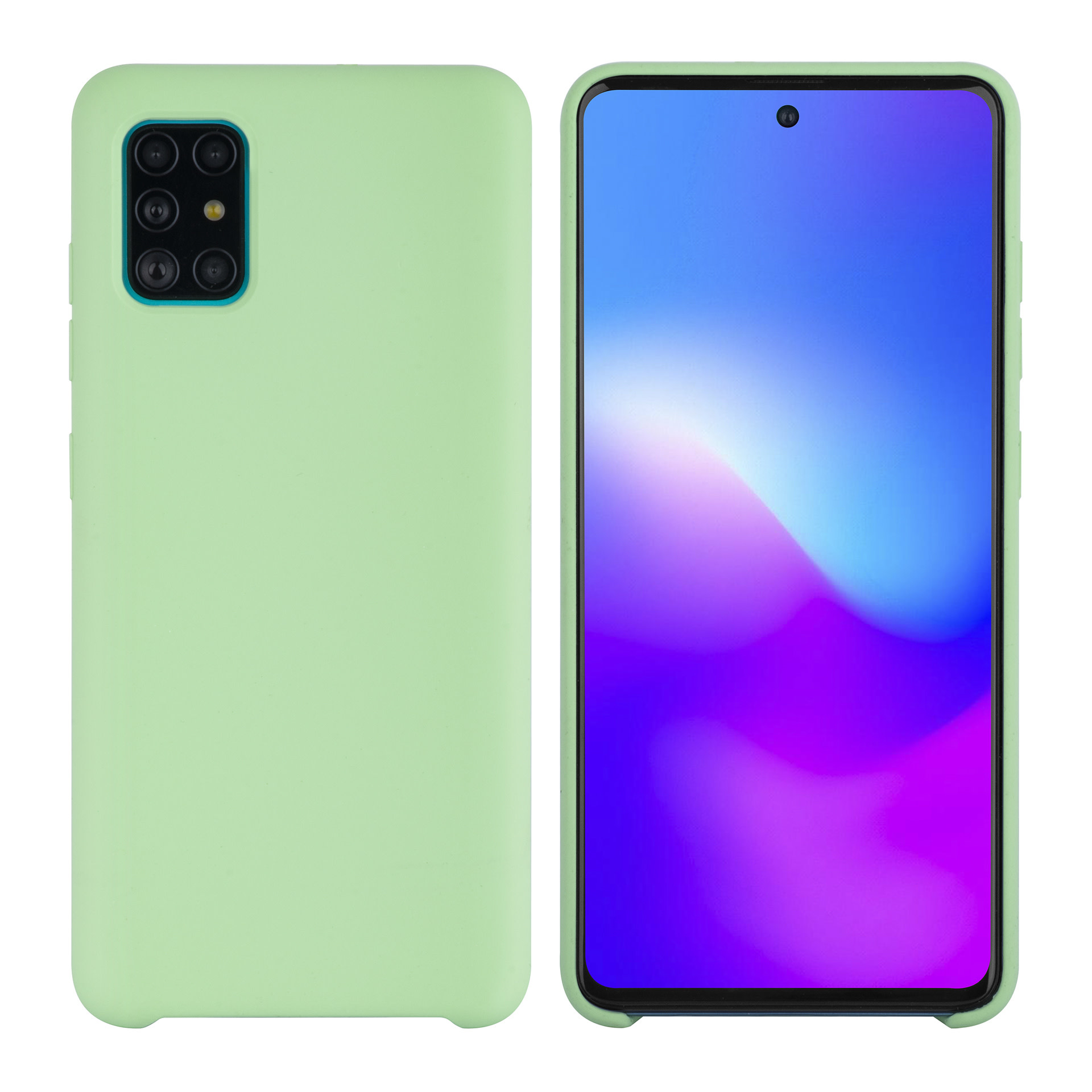 Samsung Galaxy A51 Licht groen Backcover hoesje - silicone