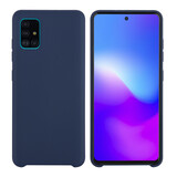 Samsung Galaxy A51 Diepblauw Backcover hoesje - silicone Samsung Galaxy A51 Diepblauw Backcover hoesje - silicone