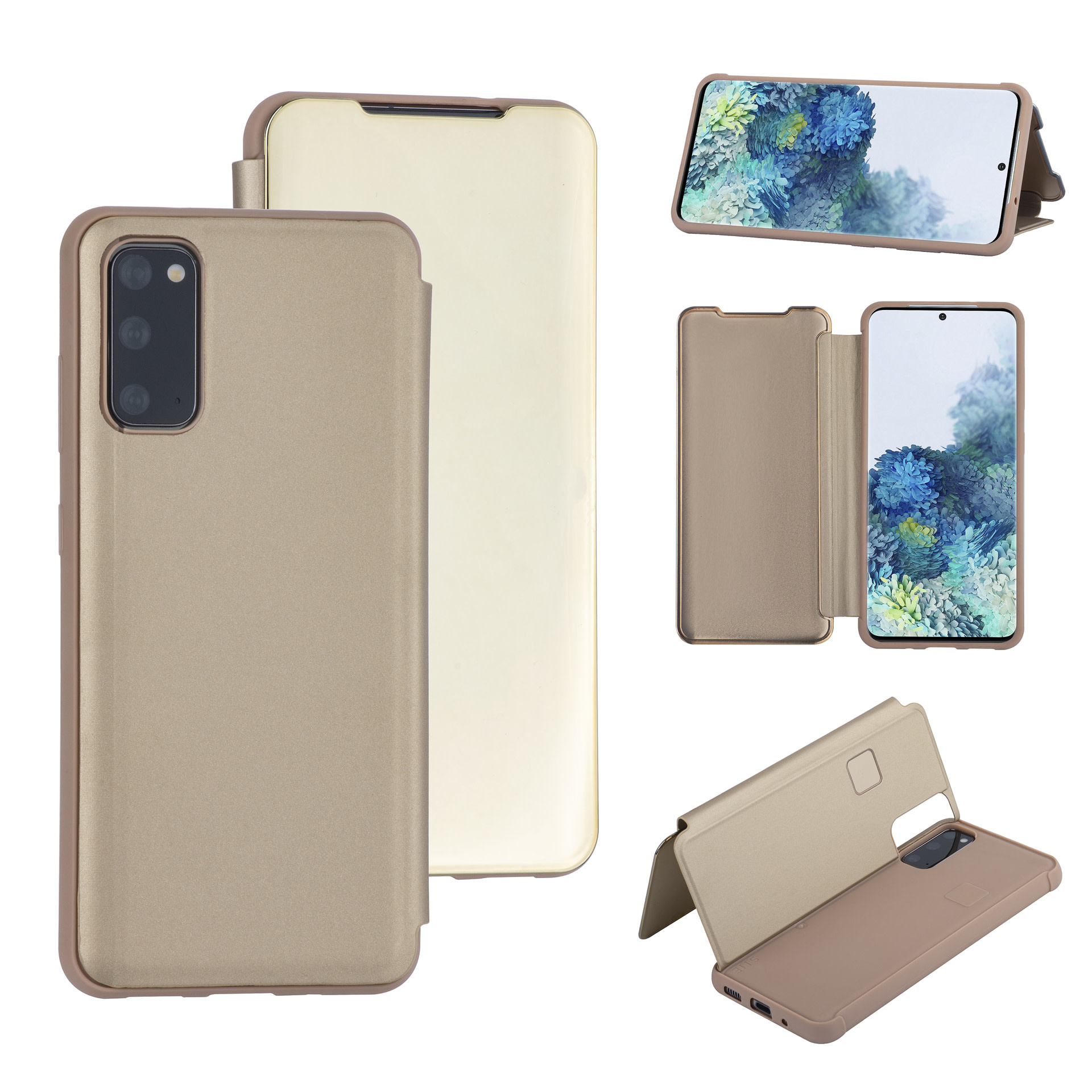Goud hoesje Samsung Galaxy S20 - Book Case