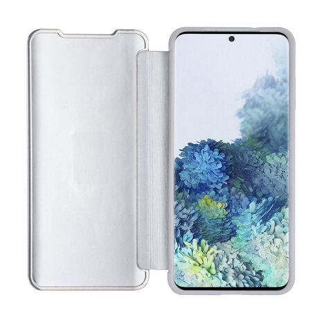 Zilver hoesje Samsung Galaxy S20 - Book Case Zilver hoesje Samsung Galaxy S20 - Book Case
