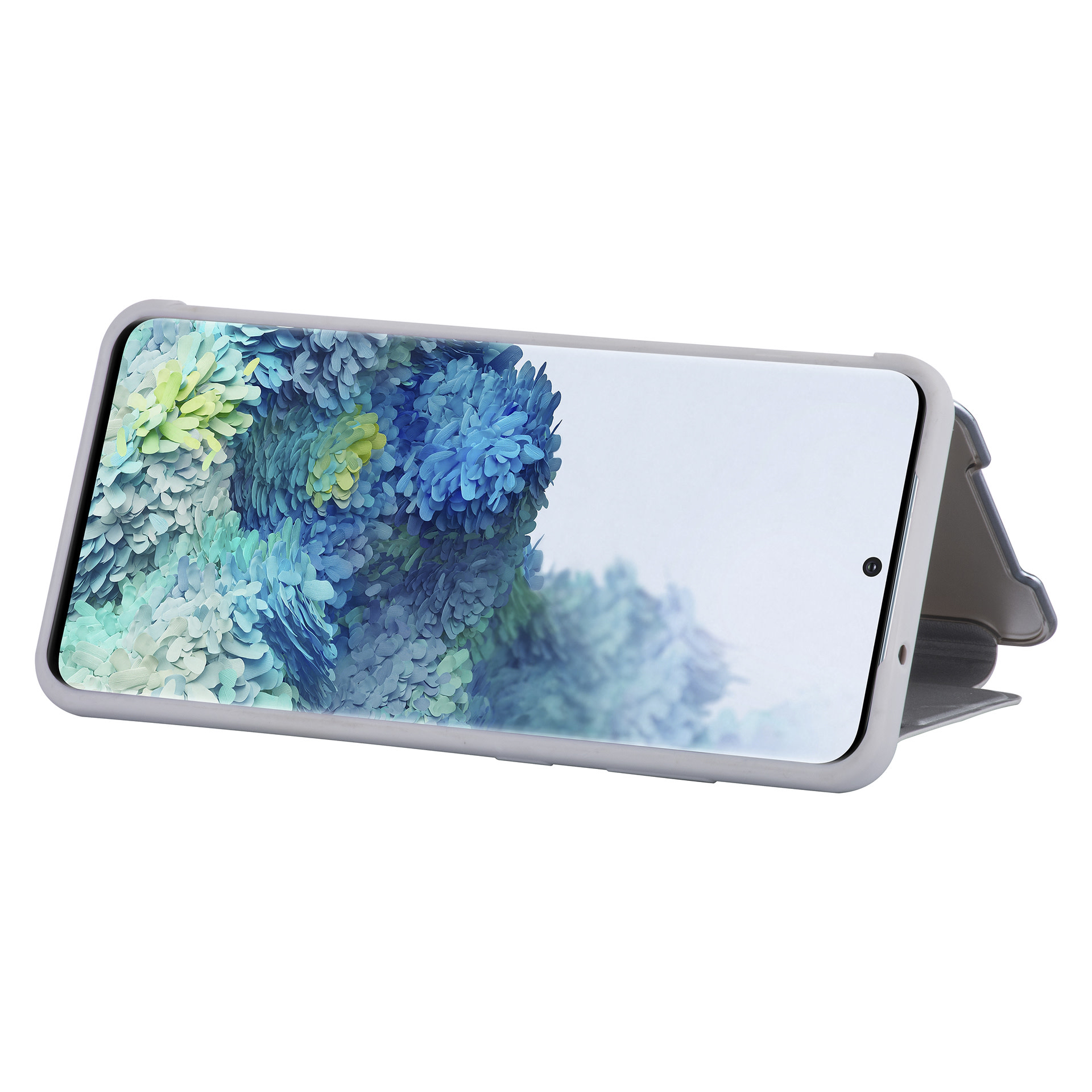 Zilver hoesje Samsung Galaxy S20 Plus - Book Case, foto 4 van 6