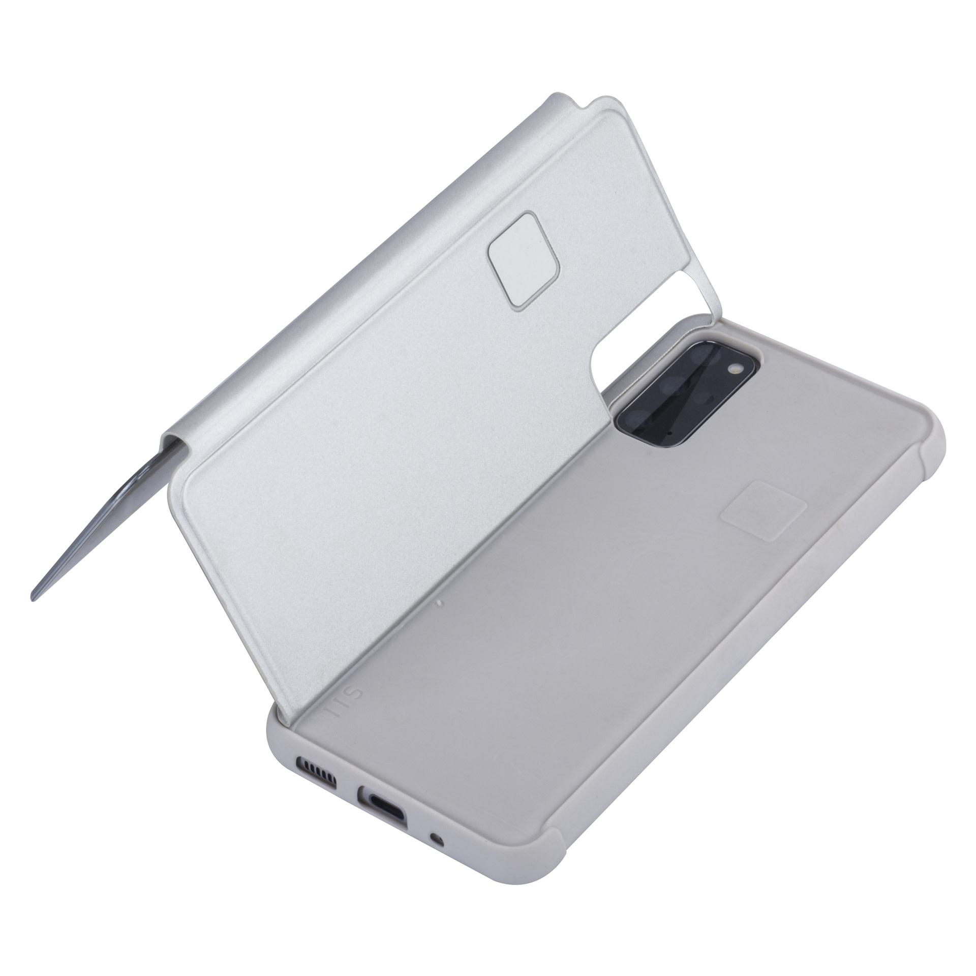 Zilver hoesje Samsung Galaxy S20 Plus - Book Case, foto 5 van 6