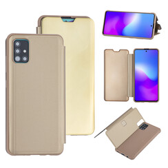 Goud hoesje Samsung Galaxy A71 - Book Case (A715F)