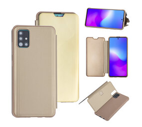Uniq accessory Samsung Galaxy A71 Gold Book type case - Hard plastic Uniq accessory Samsung Galaxy A71 Gold Book type case - Hard plastic