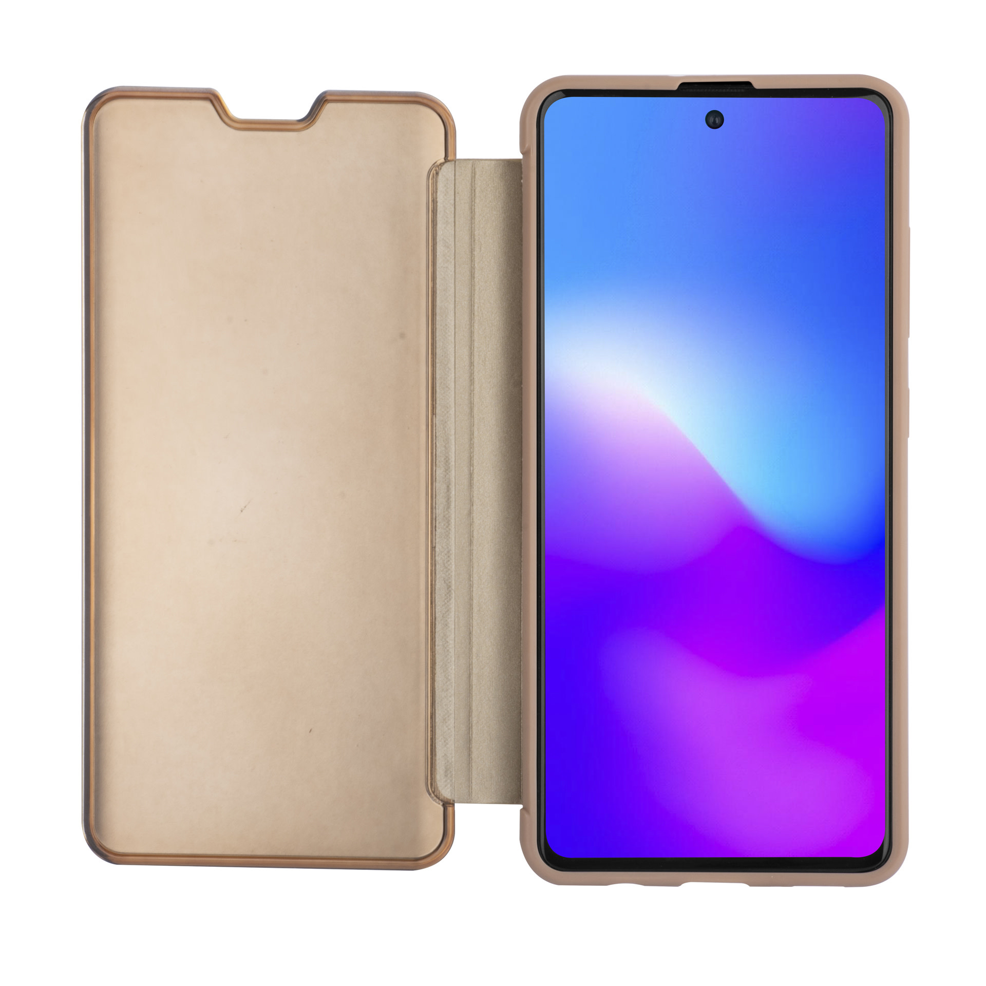 Goud hoesje Samsung Galaxy A71 - Book Case (A715F), foto 3 van 6