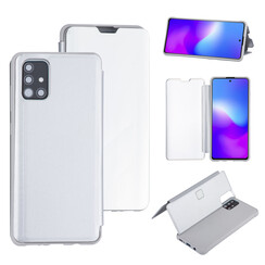 Zilver hoesje Samsung Galaxy A71 - Book Case (A715F)