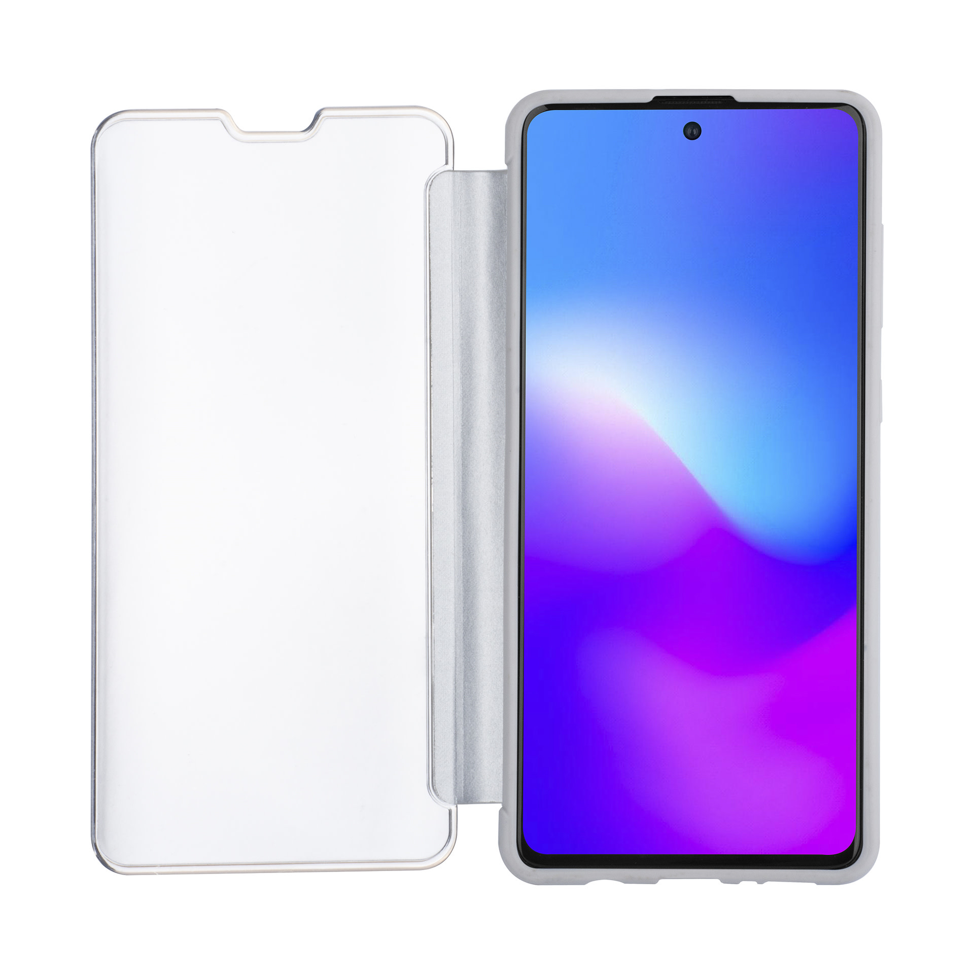 Zilver hoesje Samsung Galaxy A71 - Book Case (A715F), foto 3 van 6