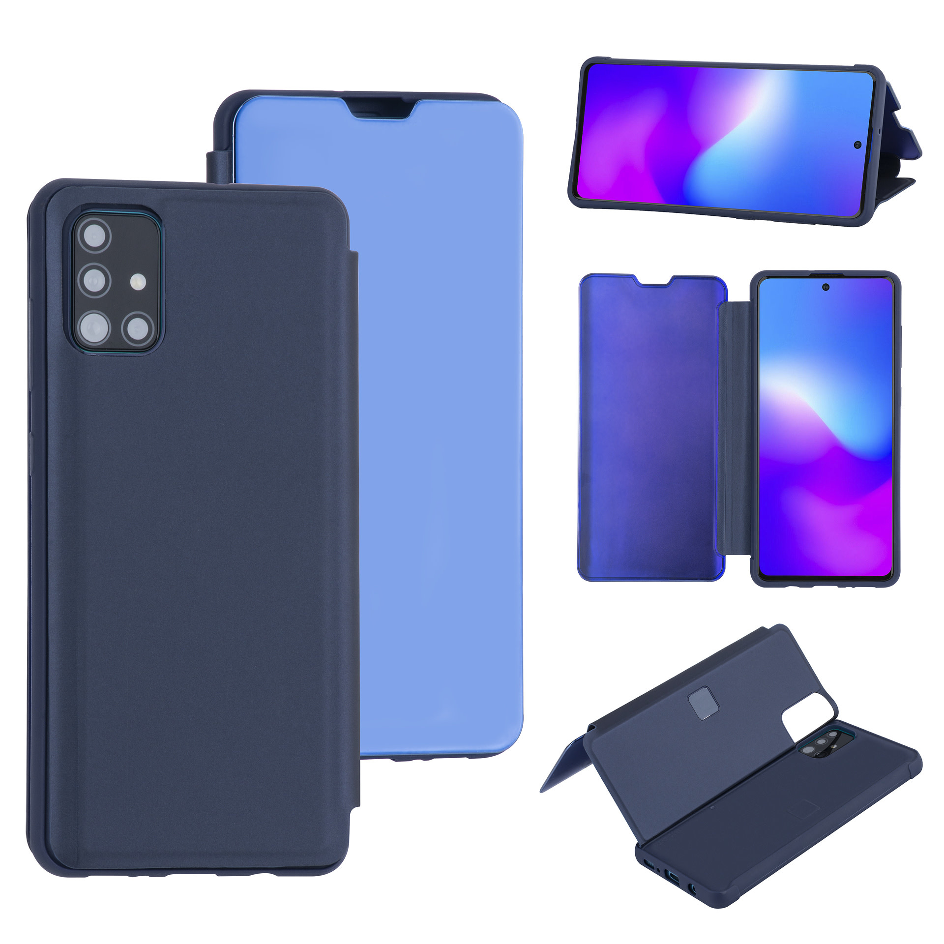 DiepBlauw hoesje Samsung Galaxy A71 - Book Case (A715F)