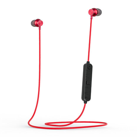 UNIQ Accessory UNIQ Accessory Col draadloze bluetooth nekband oortjes - Rood UNIQ Accessory UNIQ Accessory Col draadloze bluetooth nekband oortjes - Rood