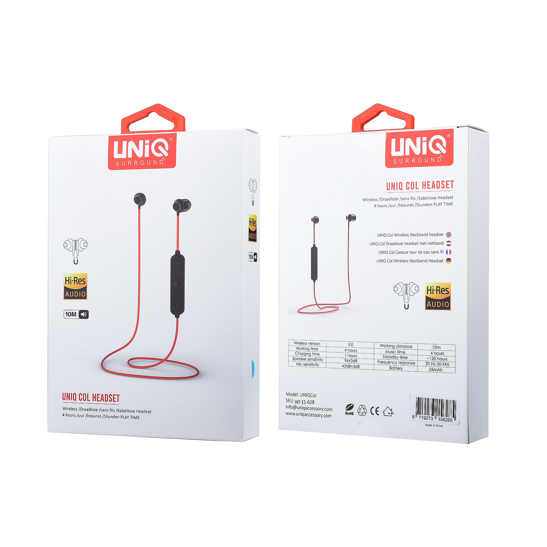 UNIQ Accessory UNIQ Accessory Col draadloze bluetooth nekband oortjes - Blauw, foto 6 van 6