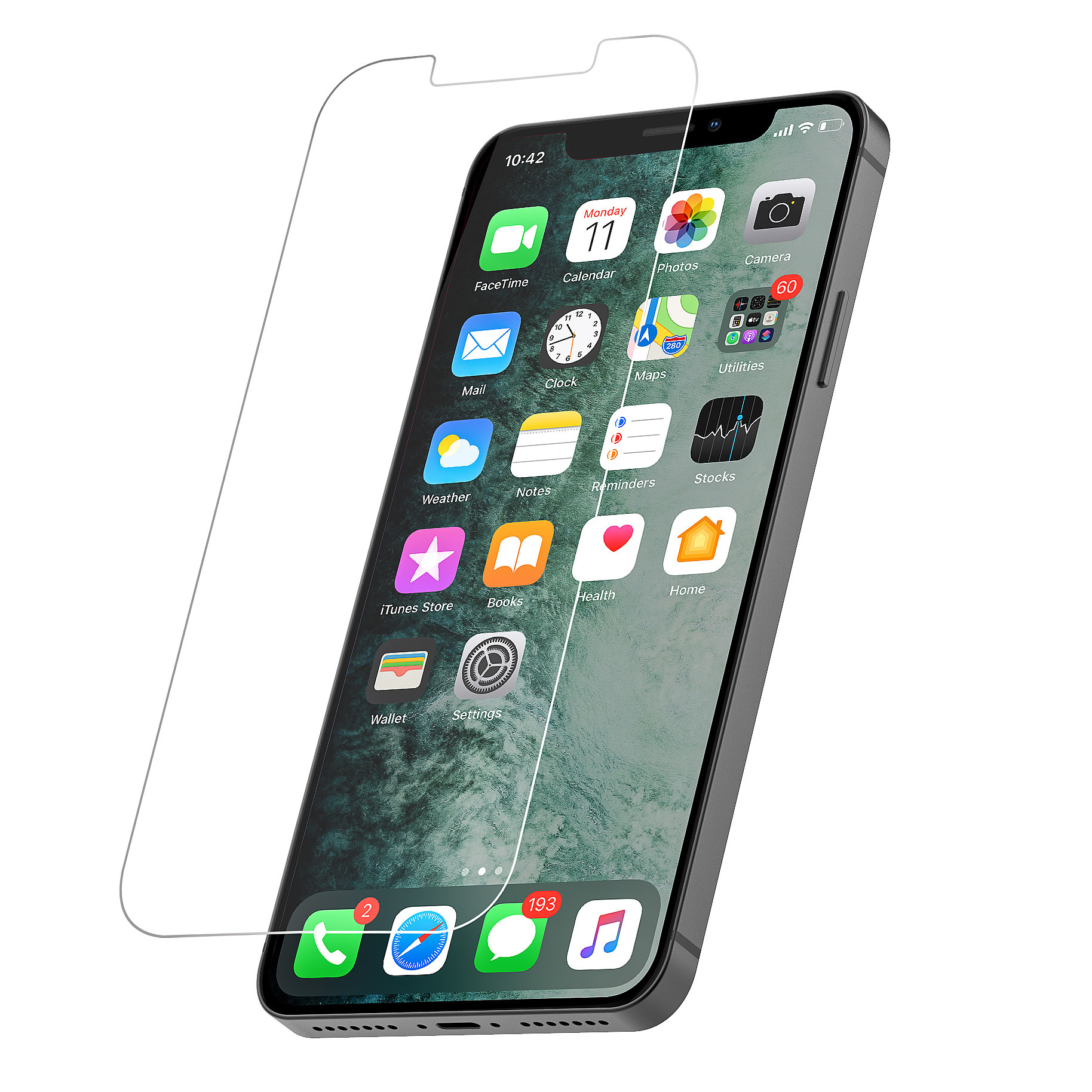 box of 10 - Apple iPhone 12 Pro Max Transparant Screenprotector - Tempered Glass, foto 2 van 2