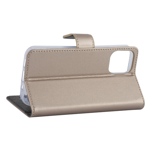 Hoesje voor iPhone 12 Mini - Goud - Book Case - TPU