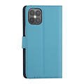 LichtBlauw hoesje iPhone 12 Pro Max - Book Case - Kaarthouder