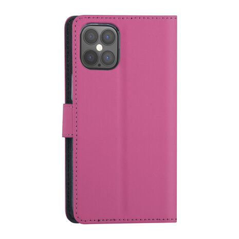 Felroze hoesje iPhone 12 Pro Max - Book Case - Kaarthouder Felroze hoesje iPhone 12 Pro Max - Book Case - Kaarthouder