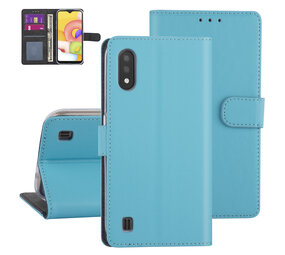 Samsung Galaxy A01 Bleu clair Book type housse - Titulaire de la carte Samsung Galaxy A01 Bleu clair Book type housse - Titulaire de la carte