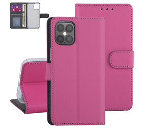 Felroze hoesje iPhone 12 Pro Max - Book Case - Kaarthouder Felroze hoesje iPhone 12 Pro Max - Book Case - Kaarthouder