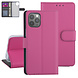 Hoesje voor iPhone 12-12 Pro - Felroze - Book Case - TPU Hoesje voor iPhone 12-12 Pro - Felroze - Book Case - TPU