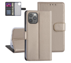 Hoesje voor iPhone 12 Mini - Goud - Book Case - TPU Hoesje voor iPhone 12 Mini - Goud - Book Case - TPU