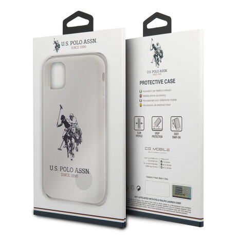 US Polo Apple iPhone 11 Pro Wit Backcover hoesje - Groot paard
