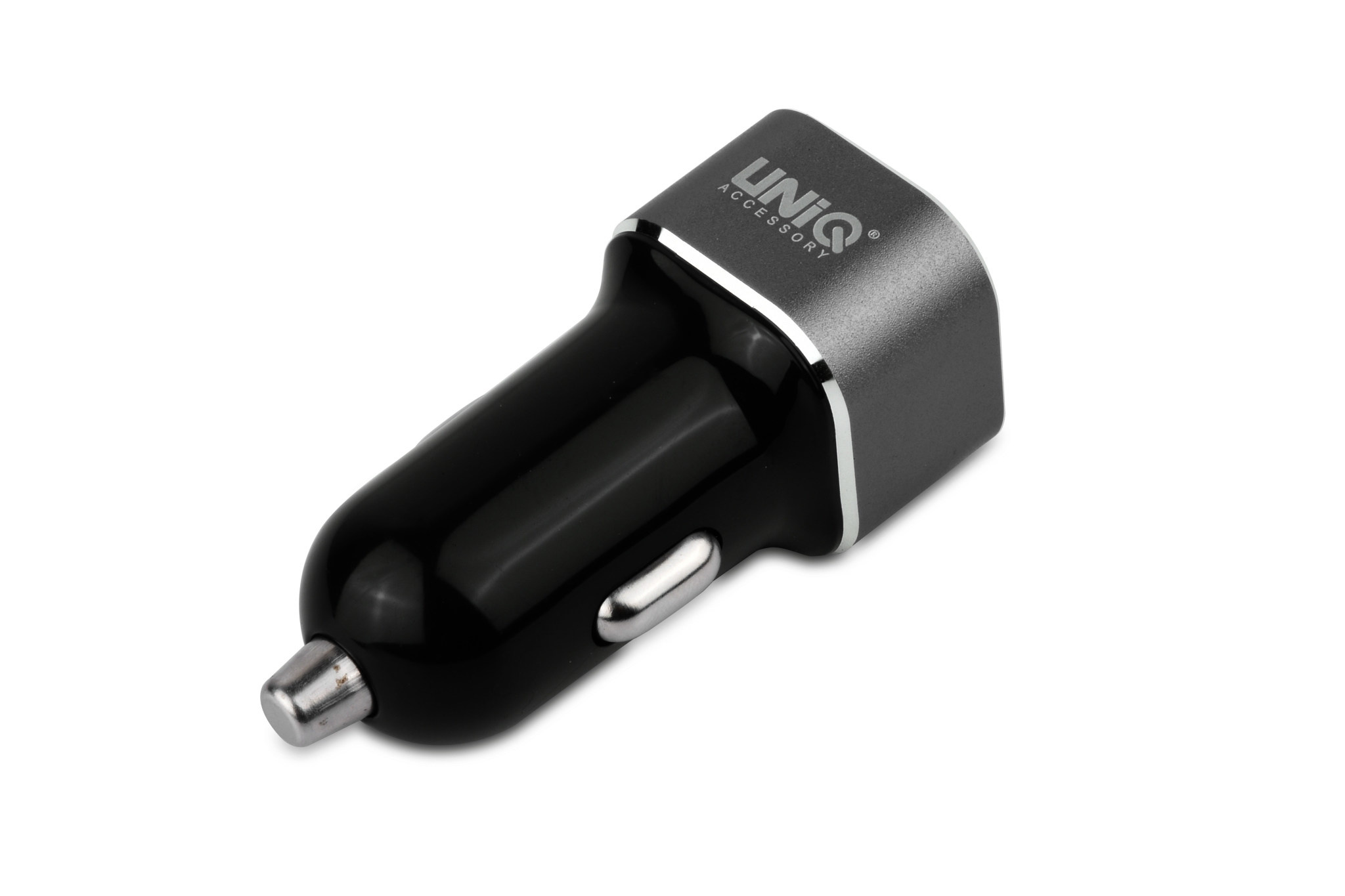UNIQ Accessory UNIQ Accessory Autolader Lightning USB 2.4A - Zwart, foto 2 van 3