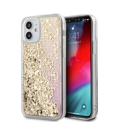 Guess Apple iPhone 12 Mini Or Back cover coque - Liquid Glitter
