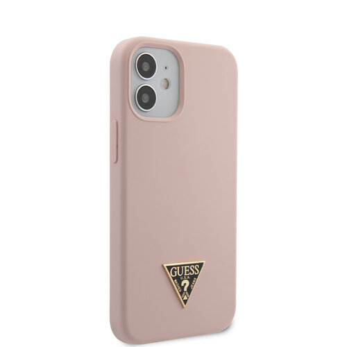 Guess Guess Apple iPhone 12 Mini Roze Backcover hoesje - silicone