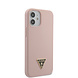 Guess Guess Apple iPhone 12 Mini Pink Back cover case - Silicone Guess Guess Apple iPhone 12 Mini Pink Back cover case - Silicone