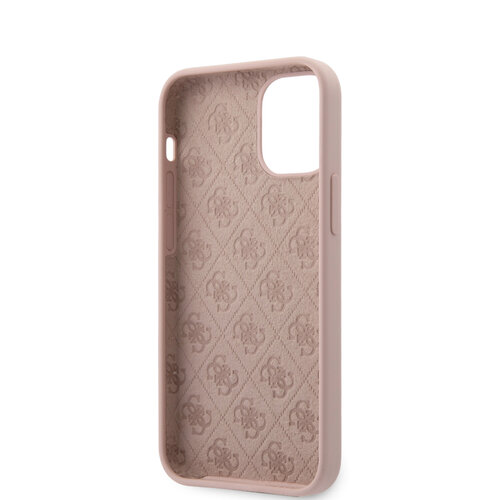 Guess Guess Apple iPhone 12 Mini Roze Backcover hoesje - silicone