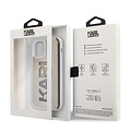 Karl Lagerfeld Karl Lagerfeld Apple iPhone 12 Mini Backcover hoesje Zilver - Liquid Glitter