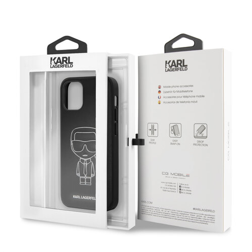 Karl Lagerfeld Karl Lagerfeld Apple iPhone 12 Mini White Back cover case - Embossed